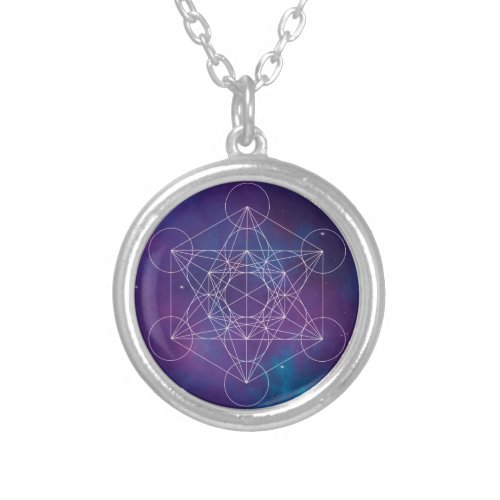 metatron silver plated necklace
