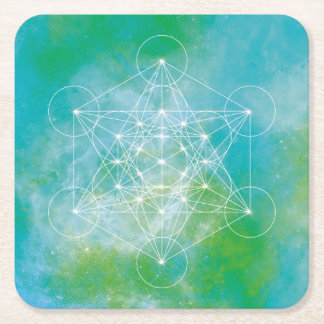 Metatron Square Paper Coaster