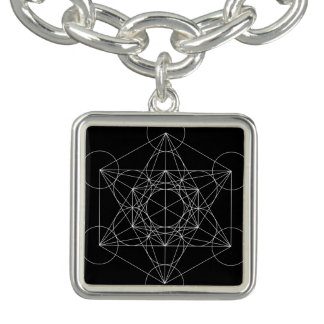 Metatron's Cube Black and White Bracelet