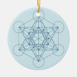 Metatron's Cube Ceramic Ornament