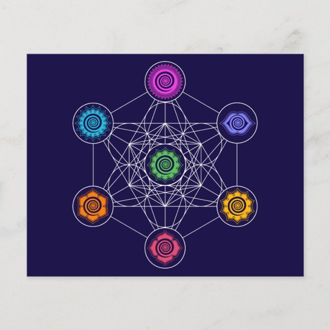 Metatrons Cube, Chakras, Cosmic Energy Centers Flyer (Front)