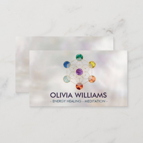 Metatrons Cube Chakras Sacred Geometry  Business Card