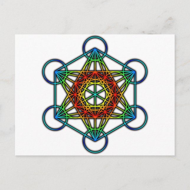 Metatron's Cube (Color 1) Postcard (Front)