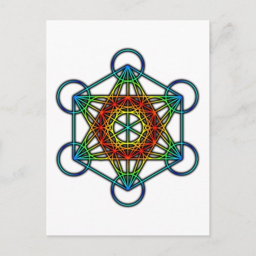 Metatrons Cube Color 1 Postcard