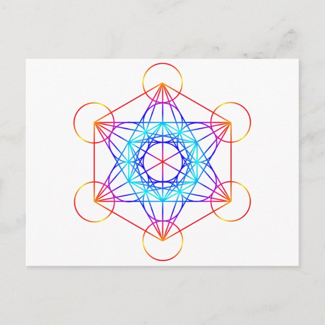 Metatron's Cube (Color 2) Postcard (Front)