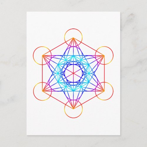 Metatrons Cube Color 2 Postcard