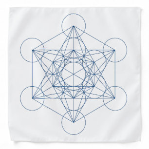 Metatron's Cube Crystal Grid Cloth Bandana