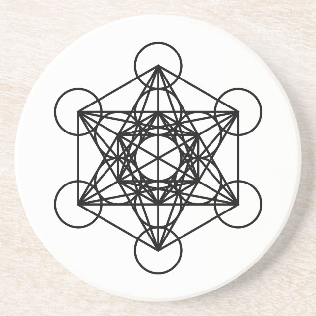 Metatrons Cube Drink Coaster (Front)