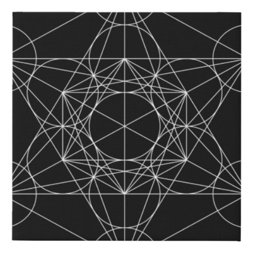 Metatrons Cube Faux Canvas Print