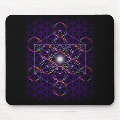 Metatrons CubeFlower of Life 2 Mouse Pad