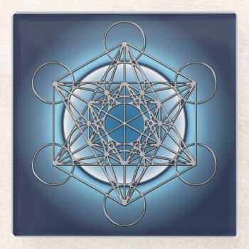 Metatrons Cube Glass Coaster by expressivetees at Zazzle