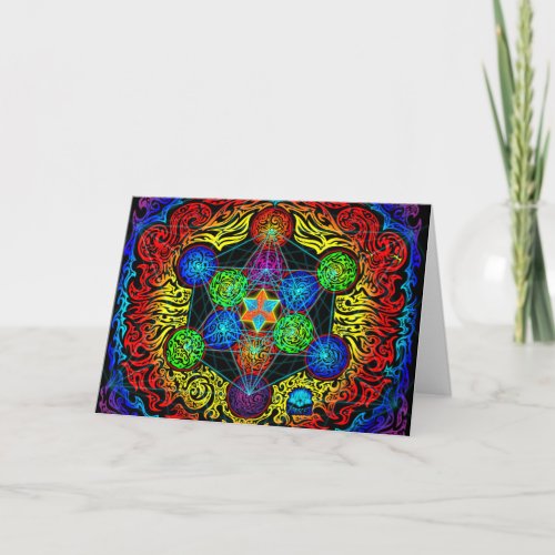 Metatrons Cube Greeting Card