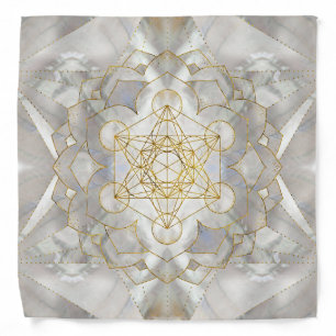 Metatron's Cube in lotus Sacred Geometry Bandana