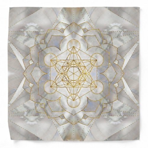 Metatrons Cube in lotus Sacred Geometry Bandana