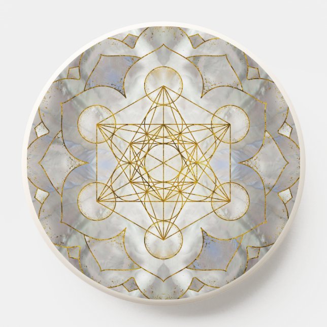 Metatron's Cube in lotus Sacred Geometry  PopSocket (Popsocket)