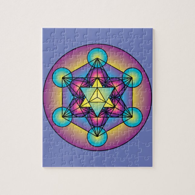 Metatron's Cube Merkaba Jigsaw Puzzle (Vertical)