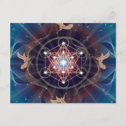 Metatrons Cube _ Merkabah _ Sacred Geometry Postcard