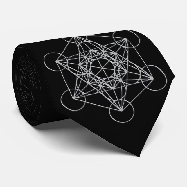Metatrons Cube Neck Tie (Rolled)