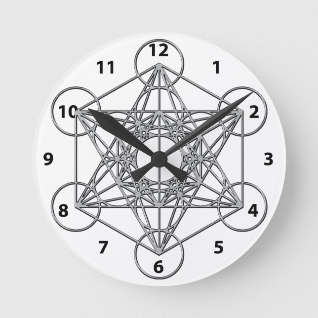 Metatrons Cube Round Clock (Front)