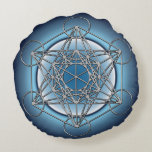 Metatrons Cube Round Pillow at Zazzle