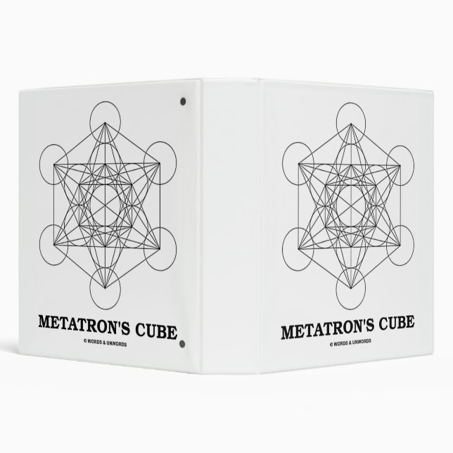 Metatron's Cube Sacred Geometry 3 Ring Binder (Background)