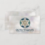 Metatron's Cube Sacred Geometry - Abalone Shell Business Card