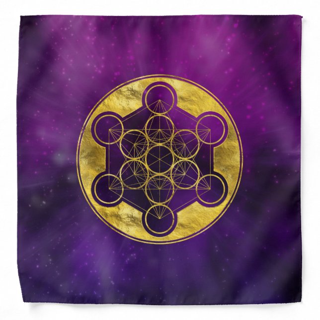 Metatron's Cube Sacred Geometry Bandana (Front)