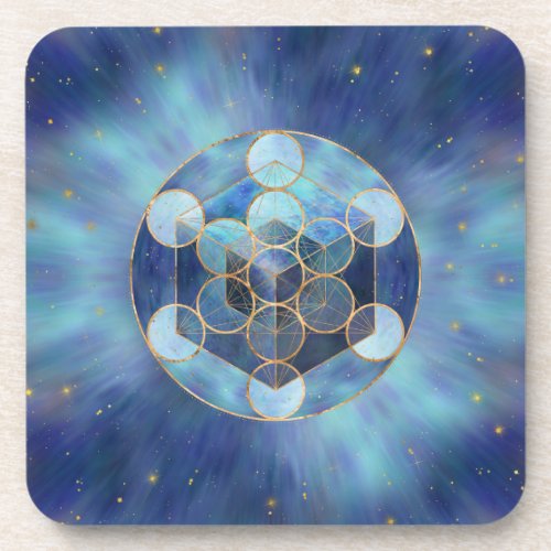 Metatrons Cube Sacred Geometry Beverage Coaster