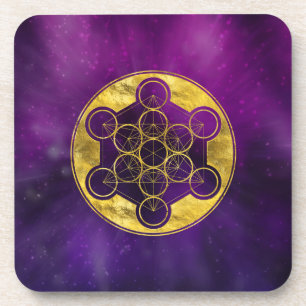 Metatron's Cube Sacred Geometry Beverage Coaster