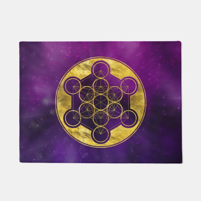 Metatron's Cube Sacred Geometry Doormat (Front)