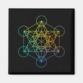 Metatrons Cube Sacred Geometry Funny Family Retro Magnet