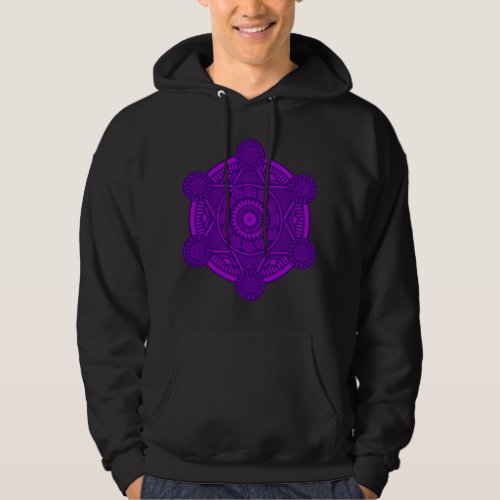 METATRONS CUBE SACRED GEOMETRY Gift Mandala Yoga Hoodie