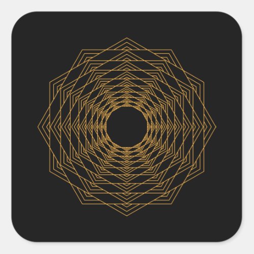 METATRONS CUBE SACRED GEOMETRY Gift Mandala Yoga Square Sticker