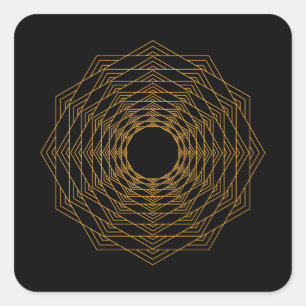 METATRONS CUBE SACRED GEOMETRY Gift Mandala Yoga Square Sticker