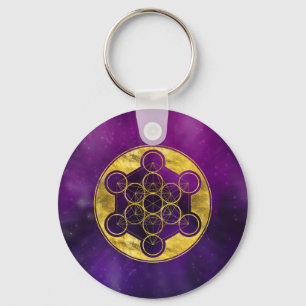 Metatron's Cube Sacred Geometry Keychain