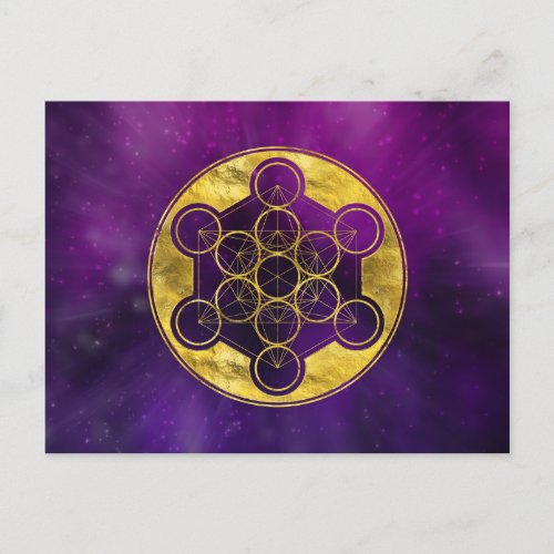 Metatrons Cube Sacred Geometry Postcard