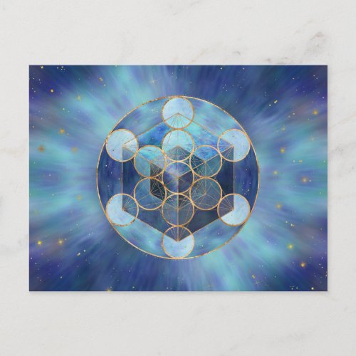 Metatrons Cube Sacred Geometry Postcard