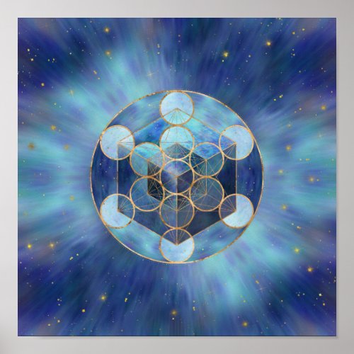 Metatrons Cube Sacred Geometry Poster