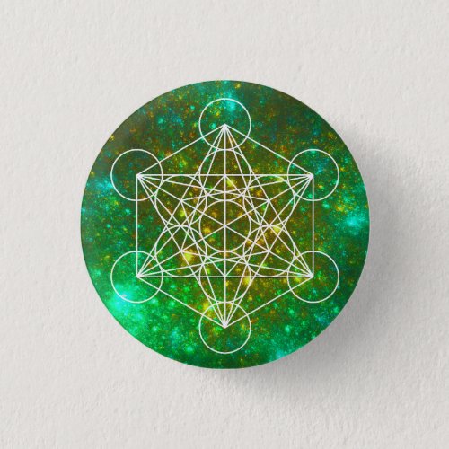 Metatrons Cube Sacred Geometry Spiritual Symbol Button