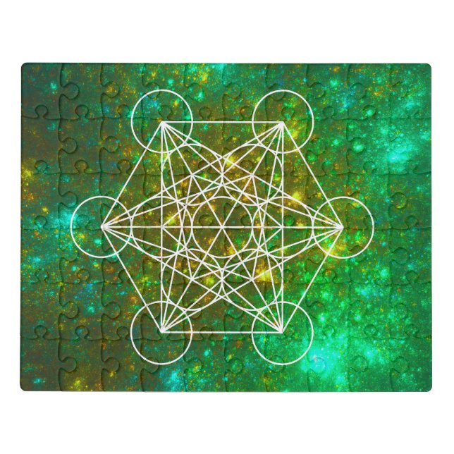 Metatron's Cube, Sacred Geometry, Spiritual Symbol Jigsaw Puzzle (Puzzle Horizontal)