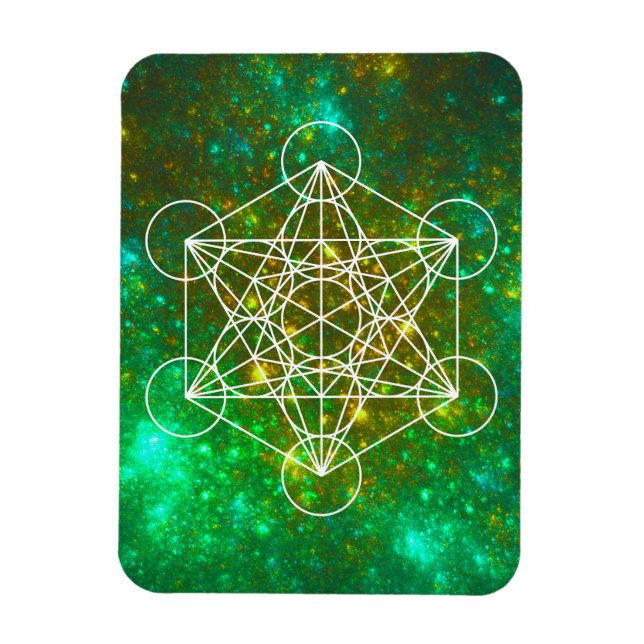 Metatron's Cube, Sacred Geometry, Spiritual Symbol Magnet (Vertical)