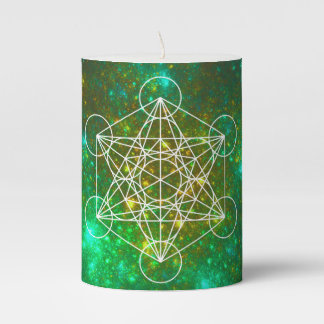 Metatron's Cube, Sacred Geometry, Spiritual Symbol Pillar Candle