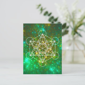 Metatron's Cube, Sacred Geometry, Spiritual Symbol Postcard