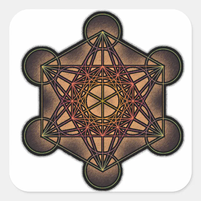 Metatron's Cube - Sacred Geometry Symbol Square Sticker | Zazzle