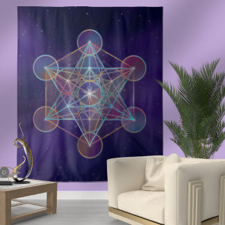 Metatron's Cube Sacred Geometry Tapestry