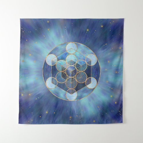 Metatrons Cube Sacred Geometry Tapestry