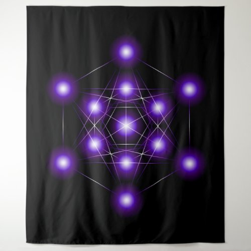 Metatrons Cube Series V3 Tapestry