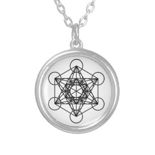 Metatrons Cube Silver Plated Necklace