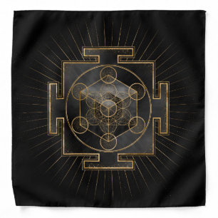 Metatron's Cube Sri Yantra Sacred Geometry Bandana