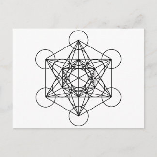 Metatron's Cube (White) Postcard